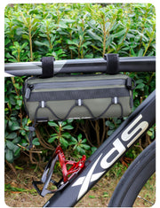 フロントバッグ フレームバッグ サイドバッグ ショルダーバッグ 2way 自転車用品 マウンテンバイク 収納 反射 グリーン シンプル おしゃれ