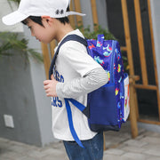 リュックサック バックパック 子供用 幼児 キッズ 通学 幼稚園 遠足 恐竜 可愛い フロントポケット ファスナー チェストベルト ズレ防止 迷子ひも付き
