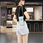 ショルダーバッグ スマホポーチ ポシェット 入れたまま操作 レディース 女性 ミニバッグ 薄型 縦長 縦型 学生 大人 お散歩 スマートフォンポーチ 無地 単色 シンプル かわいい おしゃれ