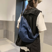 ショルダーバッグ クロスボディバッグ レディース 女性 斜め掛け バッグ 鞄 ハーフムーン ファスナー カジュアル シンプル 大容量