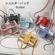 ショルダーバッグ ハンドバッグ 2way レディース 女性用 女の子 鞄 カバン 透明 クリア レザー調 痛バッグ 斜めがけ 片掛け 手提げ かわいい おしゃれ