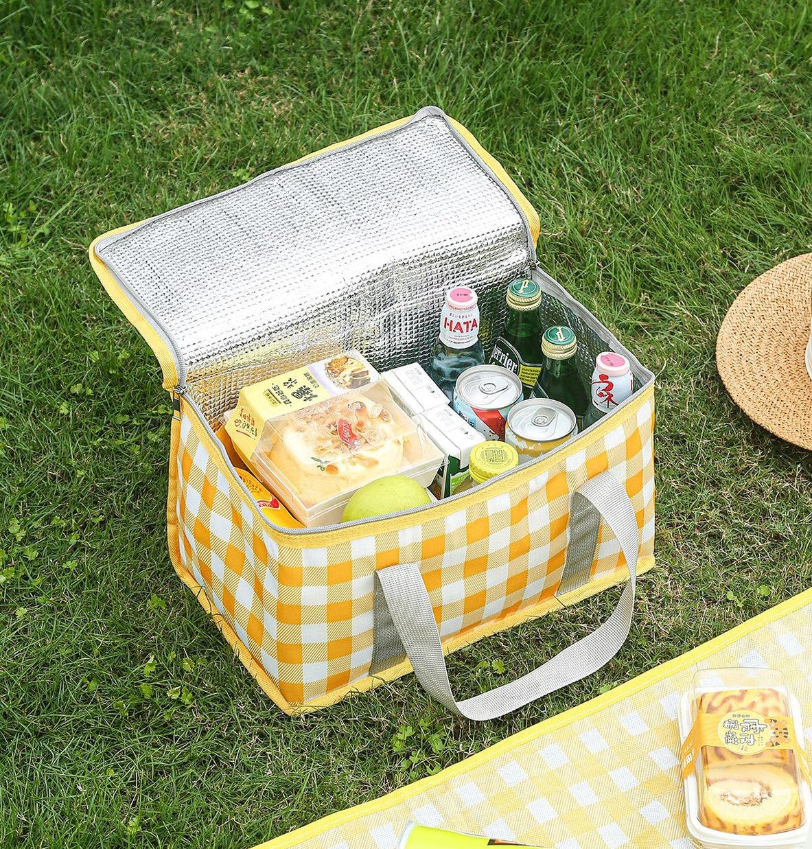 保温保冷バッグ ピクニックバッグ クーラーバッグ ランチバッグ 持ち手付き 大容量 商品画像5