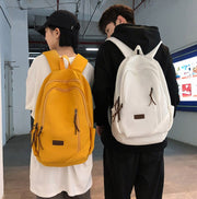 リュックサック デイパック バックパック カバン 大容量 男女兼用 レディース メンズ ポケット多数 通勤 キャンプ 通学 カジュアル シンプル 普段使い デイリー 旅行 中学生 高校生 大学生 ブラック 黒 ホワイト 白 ブラウン 茶 鞄 かばん バッグ 女性用 婦人用 男性用 紳士用 ユニセックス ファスナー チャック ジッパー お洒落 おしゃれ
