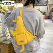 ボディバッグ ショルダーバッグ ワンショルダー レディース アヒル あひる 家鴨 おしゃれ かわいい ユニーク キュート アニマル 動物 目立つ 面白