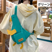 ボディバッグ ショルダーバッグ ワンショルダー レディース アヒル あひる 家鴨 おしゃれ かわいい ユニーク キュート アニマル 動物 目立つ 面白