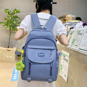 リュックサック トートバッグ ポーチ 巾着 5点セット キッズ ジュニア 子供用 女の子 男の子 バックパック ロゴ 多収納 シンプル おしゃれ 可愛い 通学 旅行 遠足 小学生 中学生 カバン かばん 鞄