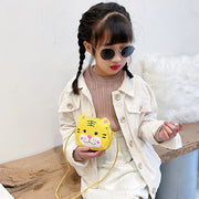 ポシェット ショルダーバッグ キッズ 女の子 男の子 ユニセックス 鞄 カバン 小さめ コンパクト チャック ジッパー PUレザー 動物 アニマル ネコ ウサギ クマ かわいい キュート カジュアル ポップ