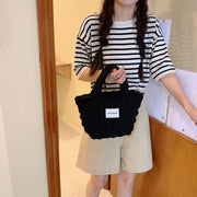 ポップコーンバッグ トートバッグ レディース かばん 鞄 サブバッグ ぽこぽこ エンボス でこぼこ 凸凹 ファスナー付き かわいい おしゃれ 無地