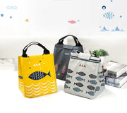 ランチバッグ 保冷バッグ クーラーバッグ 保温バッグ お弁当袋 お弁当カバン トートバック マジック テープ 角型 マリン フィッシュ 魚