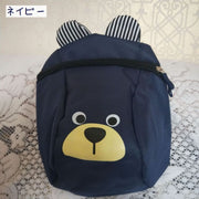 リュックサック キッズ 子供用 男の子 女の子 バックパック デイパック バッグ かばん クマ 動物 幼児 園児 かわいい キャンバス ブルー ピンク ネイビー レッド 青 赤
