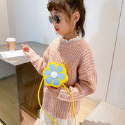 ショルダーバッグ ポシェット キッズ 子供用 女の子 鞄 かばん バッグ 斜め掛け レザー調 花 フラワー かわいい おしゃれ カジュアル