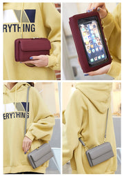 2wayバッグ スマホポーチ ミニショルダーバッグ ハンドバッグ レディース 女性 カバン 鞄 ジッパー チャック マグネットボタン スキミング防止 マグネットボタン 無地 ブラック ピンク グレー シンプル 可愛い キュート フェミニン
