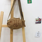 たい焼きポシェット ショルダーバッグ アクセサリーポーチ レディース キッズ 女の子 男の子 バッグ 鞄 パロディー たいやき 魚 かわいい 可愛い 面白い 茶