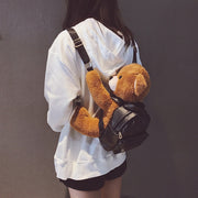 リュックサック レディース 女性用 バッグ かばん 小さめ くま クマ もこもこ フェイクレザー 可愛い おしゃれ カジュアル カバン 鞄 おでかけ