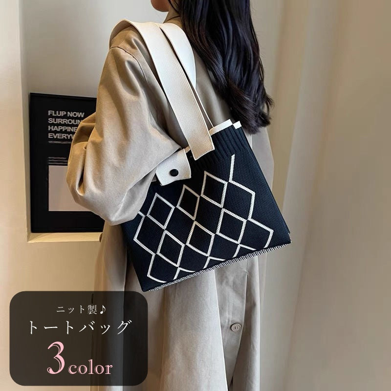トートバッグ ニットバッグ ショルダーバッグ 肩掛け鞄 レディース 女性 商品画像