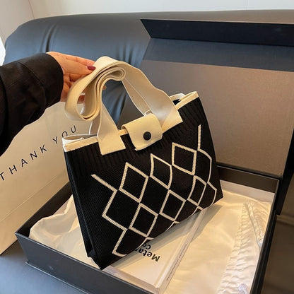 トートバッグ ニットバッグ ショルダーバッグ 肩掛け鞄 レディース 女性 商品画像2