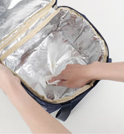 ランチバッグ お弁当袋 保冷 保温 手提げ 大容量 厚手 防水 サイドポケット スクエア 通勤 通学 遠足 ピクニック 運動会