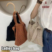 2way ショルダーバッグ トートバッグ レディース 女性 鞄 バッグ 手提げ 肩掛け 斜め掛け ケーブル編み かぎ編み カジュアル かわいい おしゃれ お出かけ