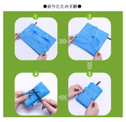 エコバッグ 折りたたみ 手提げバッグ トートバッグ 鞄 無地 お買い物袋 買い物バッグ ショッピングバッグ 折り畳み 軽量 シンプル コンパクト 便利 畳める バンド付き 薄手 ユニセックス 男女兼用 メンズ レディース