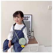 ポシェット ミニショルダー ショルダーバッグ 子供用 キッズ 女の子 鞄 カバン 斜め掛け ジッパー ファスナー キャンディー うずまき リボン かわいい おしゃれ