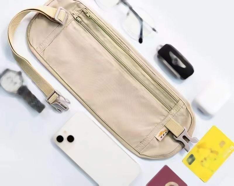 セキュリティポーチ 旅行用品 貴重品管理 ウエストポーチ シンプル 無地 商品画像4