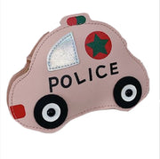 ポシェット ショルダーバッグ 子供用 キッズ 男の子 女の子 鞄 かばん カバン 車 くるま クルマ パトカー ポリス PU レザー調 おしゃれ かわいい 斜め掛け 肩掛け ポーチ ミニバッグ お出かけ 通園 幼児 小学生 ギフト プレゼント 贈り物 子ども こども