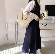 トートバッグ 鞄 かばん カバン バッグ レディース 女性 編みバッグ ショルダー シンプル カジュアル かわいい おしゃれ 収納