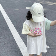 ショルダーバッグ ポシェット 女の子用 ガール 子ども用 キッズ 鞄 かばん バッグ 斜め掛け 肩掛け ミニバッグ 肩紐 カラフル かわいい おしゃれ