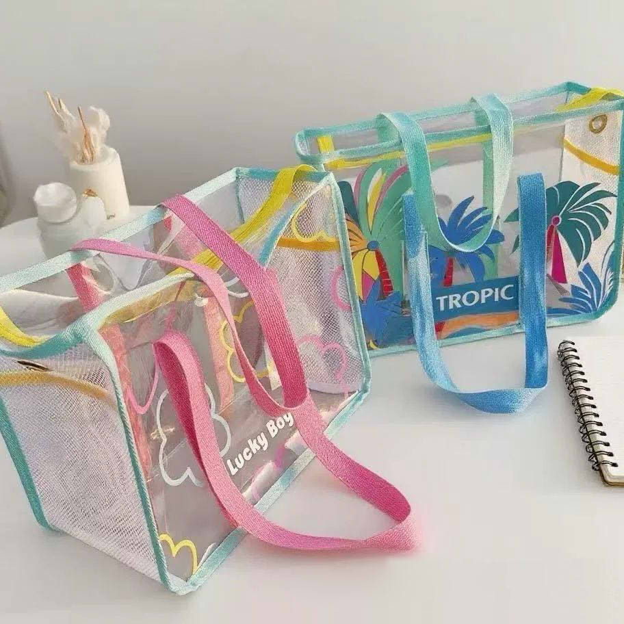 トートバッグ ビーチバッグ プールバッグ 防水 大容量 ファスナー付き 商品画像4