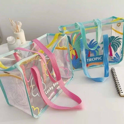 トートバッグ ビーチバッグ プールバッグ 防水 大容量 ファスナー付き 商品画像4