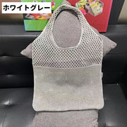 トートバッグ ニット レディース 女性 婦人 鞄 バッグ カバン ショルダー 肩掛け 手提げ 編みバッグ 大容量 メッシュ シンプル カジュアル お洒落 買い物 普段使い お出掛け 使いやすい
