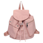 バックパック リュックサック レディース bag 鞄 大容量 軽量 フラップ ポケット ファスナー カジュアル 無地 シンプル おしゃれ ブラック ピンク ブルー