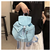 バックパック リュックサック レディース bag 鞄 大容量 軽量 フラップ ポケット ファスナー カジュアル 無地 シンプル おしゃれ ブラック ピンク ブルー
