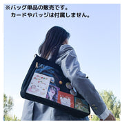 2WAY トートバッグ ショルダーバッグ オタ活 推し活 レディース キャンバス 大容量 手提げ 斜めがけ 肩掛け 透明クリアポケット オタク ピンク ブラック 黒 ホワイト 白 シンプル 無地 ブルー パープル 紫