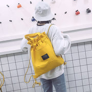 2wayバッグ ナップサック トートバッグ 巾着バッグ キャンバス地 レディース 女性 カバン リュックサック 手提げ ポケット ロゴ カジュアル お洒落 お出かけ 普段使い 鞄 カバン