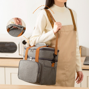 クーラーバッグ 2段 保冷バッグ 保温 保冷 ランチバッグ ポケット 2WAY ショルダー 肩掛け 斜めかけ シンプル 無地 かわいい おしゃれ 女性 男性 レディース メンズ ハンドバッグ