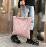 トートバッグ 手提げかばん レディース 女性 カバン コーデュロイ ファスナー ボタン 無地 単色 シンプル お洒落 肩さげ お出かけ 普段使い スクエア 鞄 かばん 婦人用