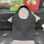 トートバッグ ニット 編みバッグ レディース 鞄 カバン 肩掛け 手提げ 女性用 婦人用 大容量 メッシュ シンプル カジュアル おしゃれ 買い物 お出掛け