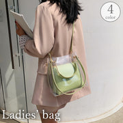 ショルダーバッグ ハンドバッグ クリアバッグ 2way レディース 女性用 鞄 カバン 透明 レザー調 フェイクレザー 手提げ 肩掛け 斜め掛け おしゃれ かわいい お出かけ カジュアル