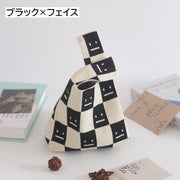 ハンドバッグ 手提げバッグ ニットバッグ トートバッグ ワンハンドル ミニトート マルシェバッグ かばん 鞄 カバン エコバッグ 柄入り チェック ボーダー ストライプ 水玉 おしゃれ かわいい サブバッグ コンパクト お出かけ