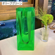 ワインバッグ 1本用 ボトルバッグ ワインケース 手提げ袋 縦長 透明 クリア ラッピング ギフト パーティー おしゃれ シンプル