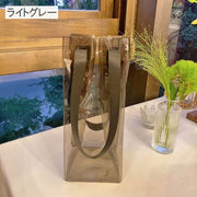 ワインバッグ 1本用 ボトルバッグ ワインケース 手提げ袋 縦長 透明 クリア ラッピング ギフト パーティー おしゃれ シンプル