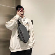 ボディバッグ ワンショルダー 肩掛け 斜め掛け メンズ 男性 鞄 ショルダーバッグ ファスナー シンプル カジュアル お洒落 お出かけ 普段使い かばん カバン 紳士用 ギフト 贈り物 父の日