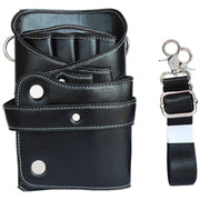 シザーバッグ シザーケース ベルト付 PUレザー レザー調 大容量 多機能 軽量 肩掛け 斜め掛け ウエストポーチ ハサミ収納 持ち歩き 美容師 トリマー 理容師 花屋 ガーデニング用品 プロ用 おしゃれ かっこいい 無地 高級感 黒 茶 緑 赤 青