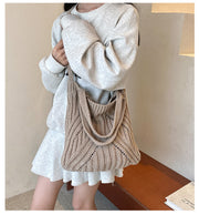 2way ショルダーバッグ ハトートバッグ レディース 女性 鞄 バッグ 手提げ 肩掛け 斜め掛け 編み かわいい おしゃれ お出かけ