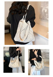 2way ショルダーバッグ ハトートバッグ レディース 女性 鞄 バッグ 手提げ 肩掛け 斜め掛け 編み かわいい おしゃれ お出かけ