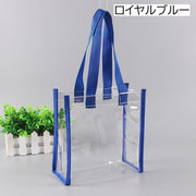 クリアバッグ トートバッグ ビニールバッグ 手提げ袋 レディース 推し活 収納 透明バッグ プールバッグ ビーチバッグ pvc 推し おしゃれ かわいい