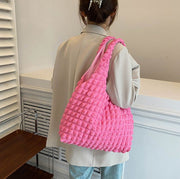 トートバッグ バッグ 鞄 レディース 女性 ポコポコ 肩掛け ショルダー 手提げ かわいい おしゃれ 収納 サブバッグ 買い物 お出かけ