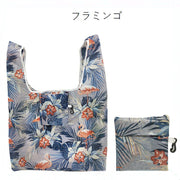 エコバッグ レディース メンズ 手提げ型 折りたたみ コンパクト マイバッグ ショッピングバッグ 総柄 花柄 ネコ おしゃれ