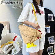 ショルダーバッグ ぬいぐるみバッグ レディース 女性 にわとり 斜め掛け 肩掛け 鞄 かばん もこもこ ニワトリ ポシェット かわいい